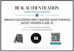 AUTHENTICATED WMNS ARMANI COLLEZIONI QUILTED SNAP EVENING JACKET alternative image