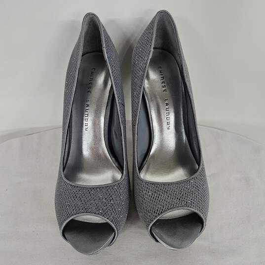 Chinese Laundry Silver Sparkling Heels image number 1