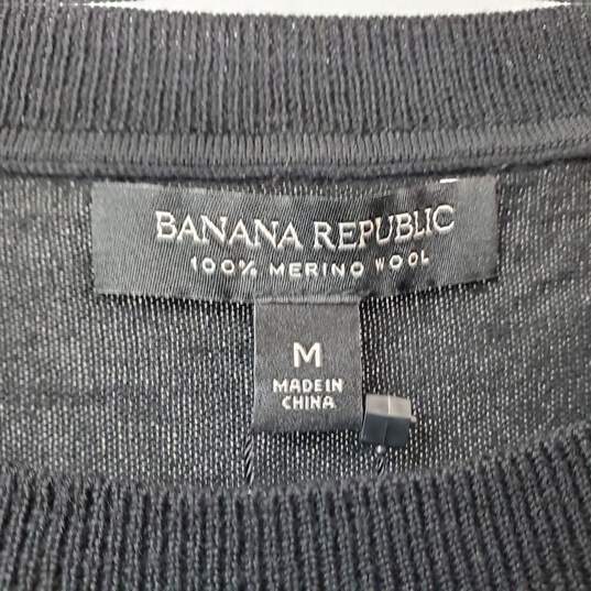 Banana Republic Merino Wool Black Pullover Sweater Women's M image number 2