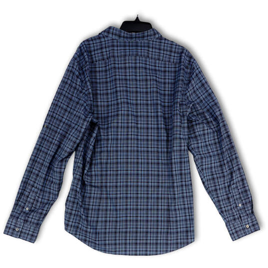 NWT Mens Blue Plaid Long Sleeve Collared Pocket Button-Up Shirt Size 2XL image number 2