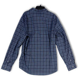 NWT Mens Blue Plaid Long Sleeve Collared Pocket Button-Up Shirt Size 2XL alternative image