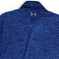 Mens Blue Heather Short Sleeve Spread Collar Polo Shirt Size Large image number 4