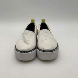 Womens Alpargata Boardwalk 10016535 White Black Slip-On Sneaker Shoes Sz 7
