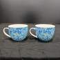 Pair of Lilly Pulitzer Blue Floral Lion Cups image number 4