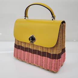 Kate Spade New York Romy Wicker Multicolor Medium Top Handle Bag alternative image