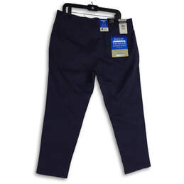 NWT Womens Blue Flat Front Slash Pocket Skinny Leg Chino Pants Sz 36W X 29L alternative image