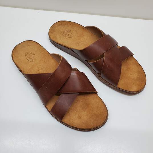 Chaco Wayfarer Leather Slide Sandal - Toffee Women's Size 9 image number 3