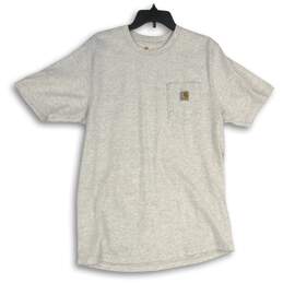Carhartt Mens Gray Short Sleeve Crew Neck Pullover T-Shirt Size Medium