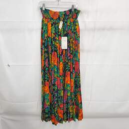 Vintage Karen Kane Multicolor Floral Print Women's Maxi Skirt Size 8 NWT