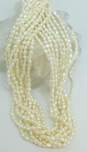 Romantic 14K Yellow Gold Clasp Multi Strand Pearl Necklace 63.8g image number 4