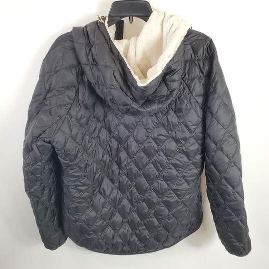 Michael Kors Women Black Quilted Faux Fur Jacket L NWT image number 2