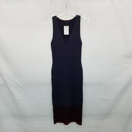 Rag & Bone Navy Blue & Burgundy Knit Sleeveless Sweater Dress WM Size XS