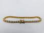 Sterling Silver Vermeil Tennis Bracelets & Fancy Chain Necklace 39.1g image number 3