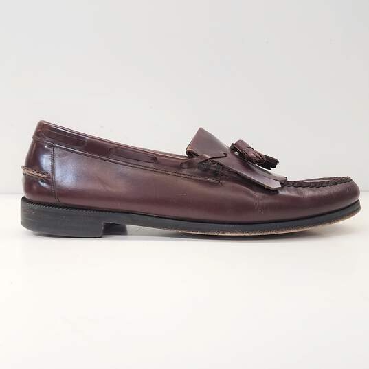 Florsheim Burgundy Leather Kiltie Tassel Loafers Shoes Men's Size 10 D image number 2
