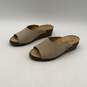 Mephisto Womens Brown Open Toe Sip On Wedge Heel Slide Sandals Size 40 image number 2