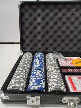 Tournament Poker Chips with Case & Cards alternative image