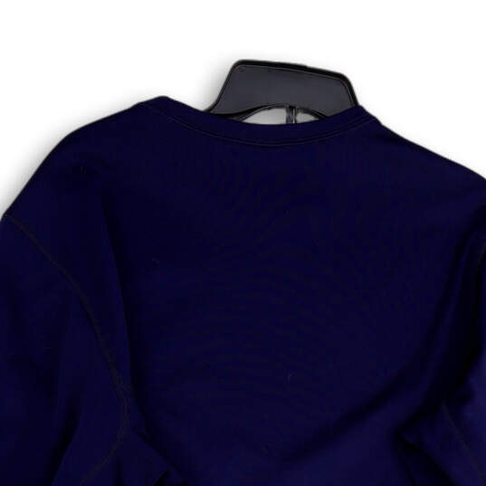 Mens Blue Long Sleeves Crew Neck Therma-Fit Pullover Sweatshirt Size M image number 3