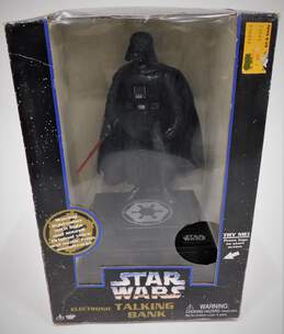 Vintage 1996 Star Wars Darth Vader Electronic Talking Bank IOB