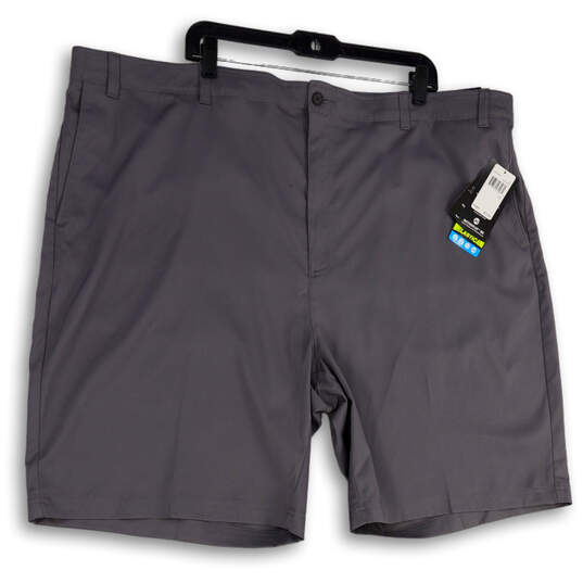 NWT Mens Gray Motionflux 360 Stretch Flat Front Pockets Chino Shorts Sz 50 image number 1