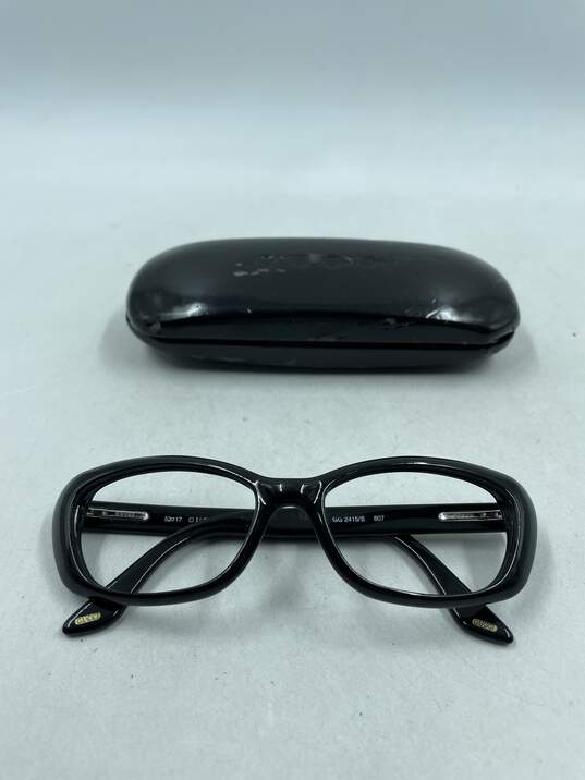 Gucci Black Oval Eyeglasses image number 1