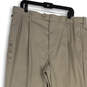 NWT Mens Brown Stretch No Iron Pleated Classic Fit Khaki Pants Size 40X32 image number 3