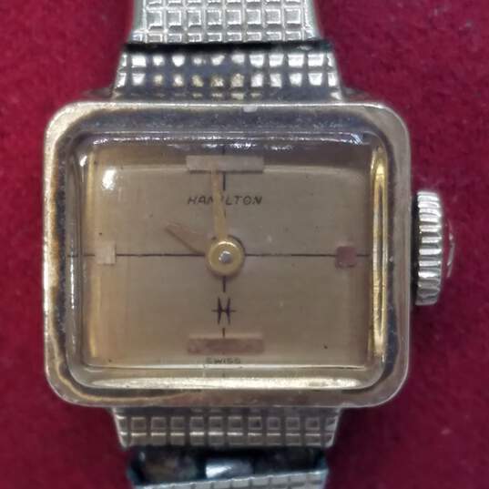 Hamilton Swiss 768 Gold Filled 15.5mm Lady's Watch Vintage 14.0g image number 2