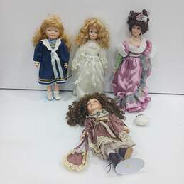 Bundle of Four Porcelain Dolls
