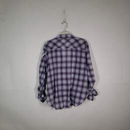 Womens Plaid Regular Fit Long Sleeve Collared Button-Up Shirt Size XL alternative image