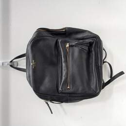 B. MAKOWSKY black Leather Zip Double Handle gold toggle Handbag Purse.  Nordstrom