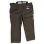 NWT IZOD Mens Brown Dual Pleat Slash Pocket Straight Leg Chino Pants Size 54x30 image number 2