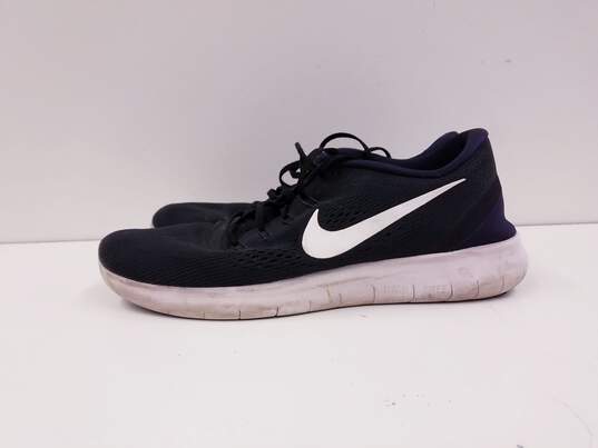 Nike Free RN Black White Men Athletic Sneakers US 11.5 image number 5