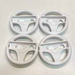 Nintendo Wii Steering Wheels - Lot of 4, white