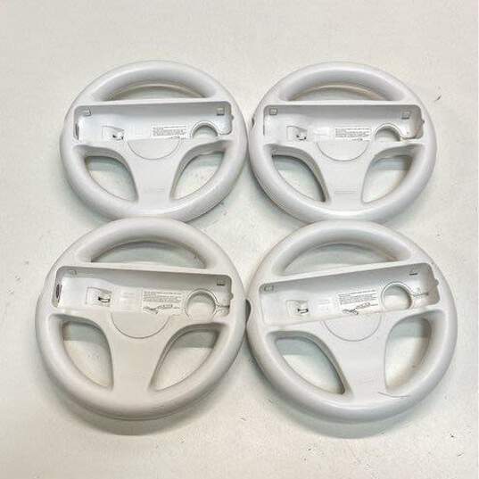 Nintendo Wii Steering Wheels - Lot of 4, white image number 1