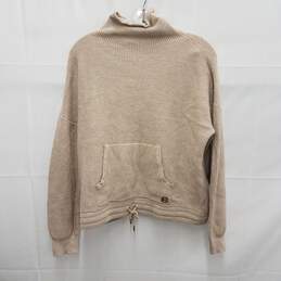 Michael Kors WM'S Turtle Neck Cotton Viscose Ivory Sweater Size L