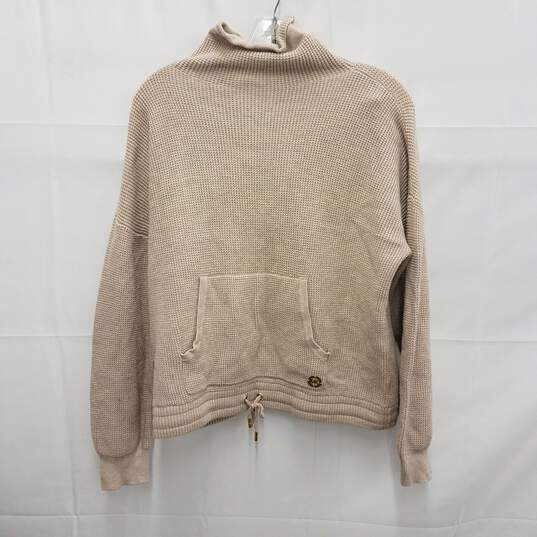 Michael Kors WM'S Turtle Neck Cotton Viscose Ivory Sweater Size L image number 1