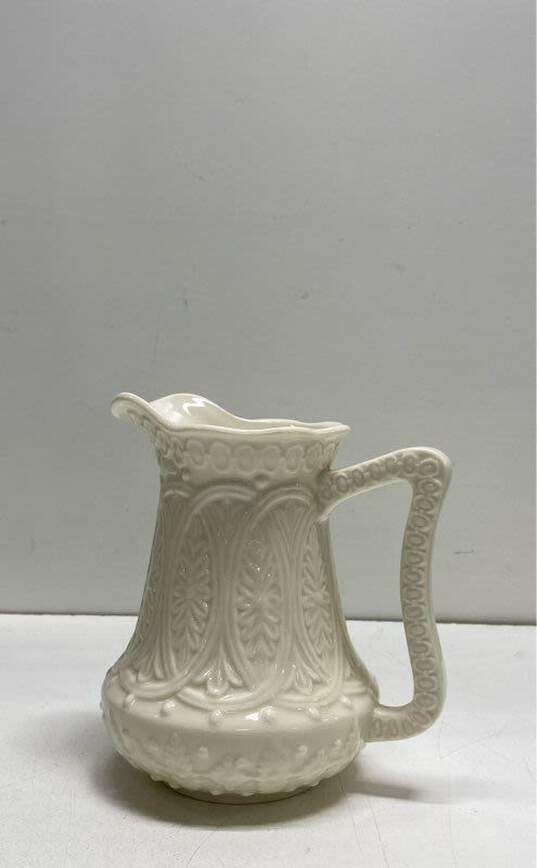 I. Godinger & Co. Tea Pot with 2 Creamers 3pc Ceramic Ivory White Tableware image number 4