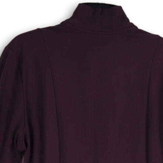 NWT Womens Purple Mock Neck Long Sleeve Full-Zip Shanti Jacket Size XL image number 2
