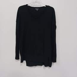 Topshop V-Neck Style Pullover Black Sweater Size 2