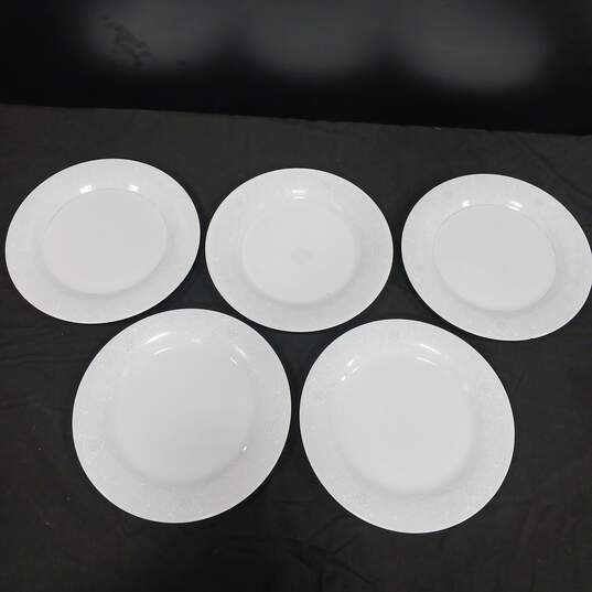 5pc Crown Ming Queens Lace Dinner Plate Set image number 5
