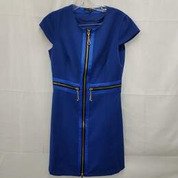 Elisabetta Franchi Celyn B. Blue Sleeveless Dress Size Medium