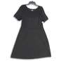 NWT Dressbarn Womens Black Knitted Short Sleeve Pullover Sweater Dress Size XL image number 1