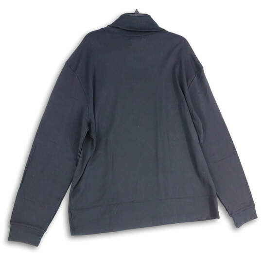NWT Mens Black Turtleneck Long Sleeve Pullover Sweatshirt Size XXL image number 2