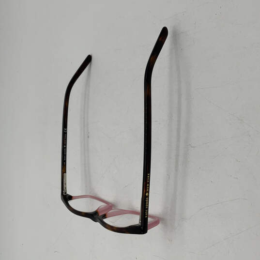 Womens Jodie TP10 Brown Pink Tortoise Frame Rectangle Full Rim Eyeglasses image number 2