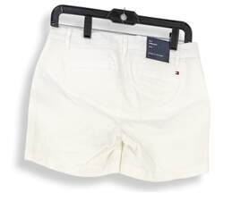 NWT Mens White Flat Front Slash Pockets Casual Chino Shorts Size 4 alternative image