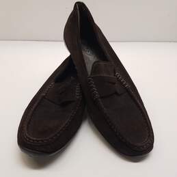Tod's Brown Suede Driving Penny Loafers Men's Size 9