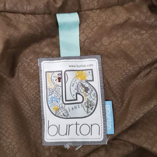 Burton WM's 100% Polyester Brown Multi-Colored Pattern Helsinki Hound's-tooth Winter Hooded Jacket Size MM image number 3