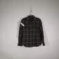 Mens Cotton Plaid Collared Long Sleeve Chest Pockets Button-Up Shirt Size M image number 1