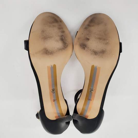 Sam Edelman Patti Black Ankle Strap High Heel Dress Sandal Women's US Size 6.5M image number 6