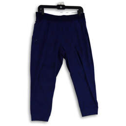 Womens Blue Slash Pocket Elastic Waist Pull-On Jogger Pants Size M