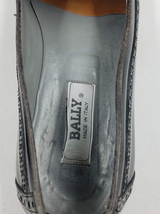 Authentic BALLY Black Tassel Loafers M 11D image number 8